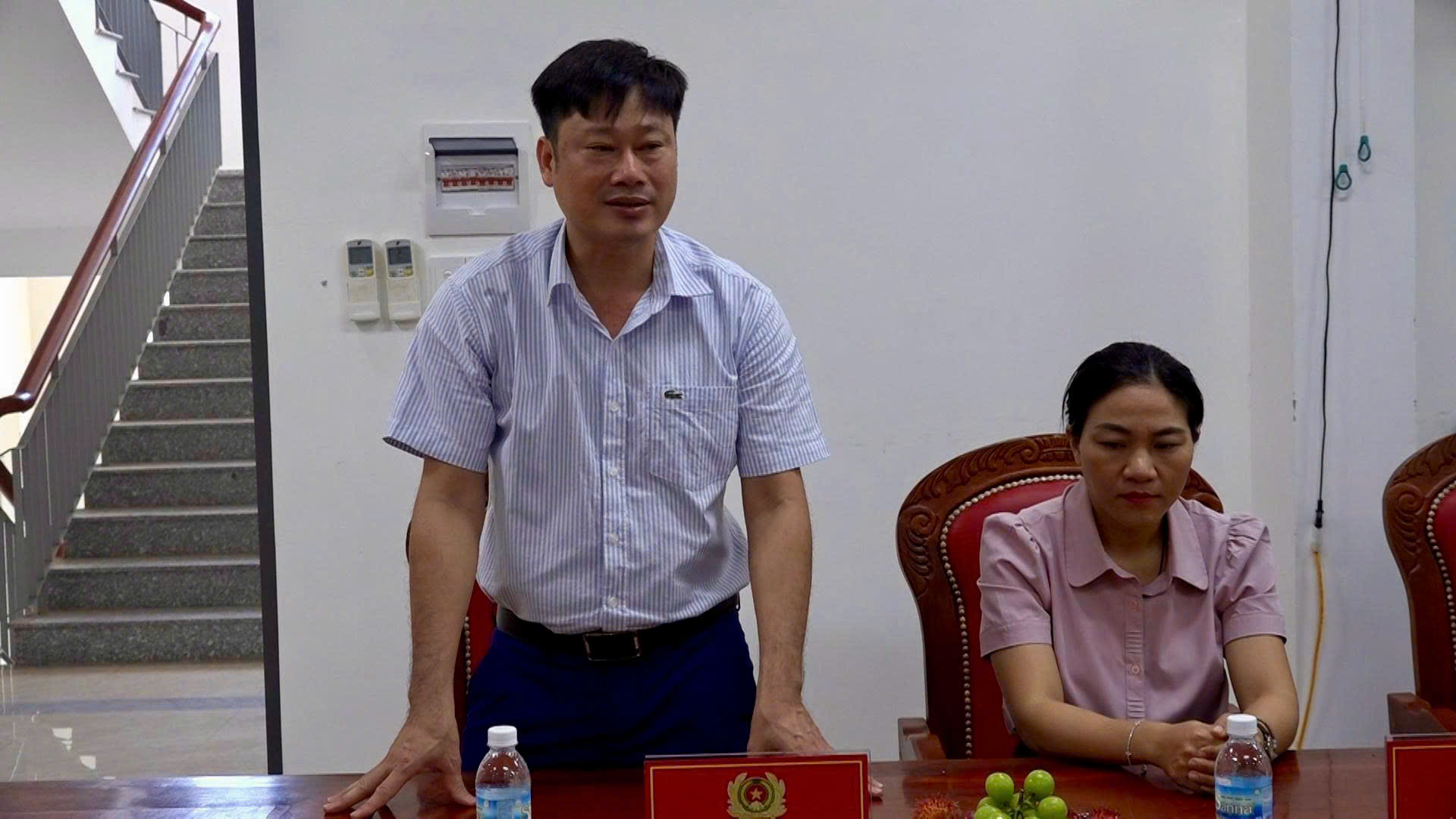 bân phát biểu chúc mừng công an